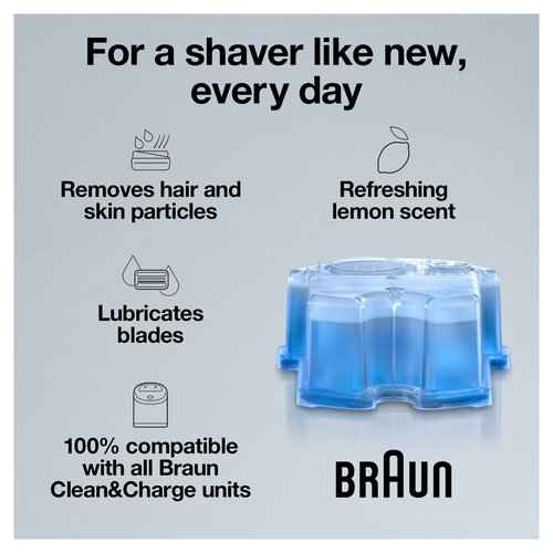 Braun Series 7 70S Electric Shaver Head Replacement Cassette & Braun Clean & Renew Refill Cartridges