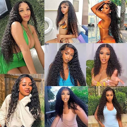 ZHENLISI Water Wave Human Hair Bundle 10A Virgin Hair Water Wave 3 Bundles Human Hair Brazilian Hair Weft Natural Color 26 28 30 inch