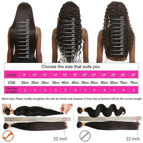 NROOEAY 12A Brazilian Body Wave Human Hair 3 Bundles 18 20 22 Inch 100% Unprocessed Brazilian Virgin Human Hair Weave Bundles Body Wave Hair Extensions Natural Color