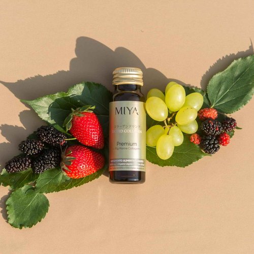 Miya Kea Premium Liquid Collagen for Women | 10,000 mg of Marine Collagen | Red Berries and Grape Flavor | Supports Skin, Hair & Nails | Beauty Supplement | Box with 10 Shots