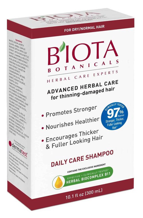B'IOTA Botanicals Herbal Care Experts Daily Care Shampoo For Normal/Dry Thinning Hair 10.1 oz ( Pack of 3)