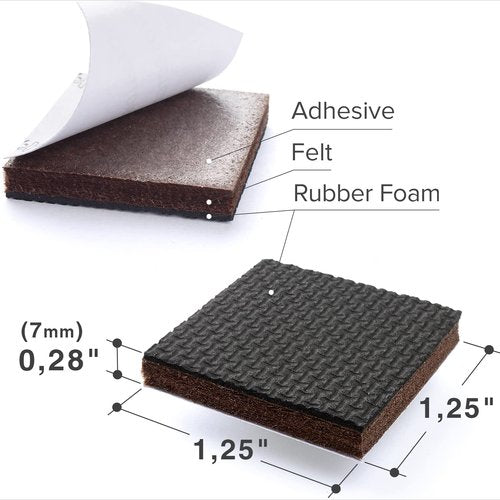 Non Slip Furniture Pads 8 pcs 1 1/4" X-Protector - Premium Furniture Grippers! Self-Adhesive Rubber Feet Furniture Feet - Ideal Non Skid Furniture Pad Floor Protectors - Keep Furniture in Place!