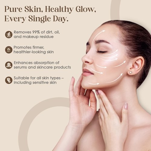 Air Beauty Silicone Facial Cleansing Brush - Waterproof Sonic Pore Cleaning Scrubber with Wireless Charging for Deep Cleansing - Electric Face Massager and Exfoliating Face Scrub