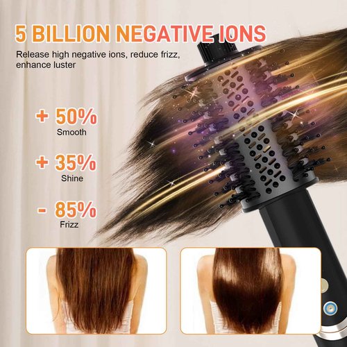 8-in-1 High-Speed Hot Air Styler,110,000 RPM Rotatable Hair Styler ， Professional Frizz-Free Blow Dryer Brush, Fast Drying, No Heat Damage - Curl, Volumize, Straightening Styling
