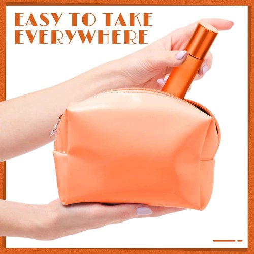Sumind 150 Pcs Frosted Glass Roller Bottles Essential Oil 10 ml Empty Roll on Bottles with Stainless Steel Balls Leak Proof with 5 Funnel for Travel Essential Oil Perfume(Frosted Orange)