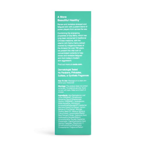 COOLA Organic Vital Rush Skin Renewal Serum, Dermatologist Tested Skin Barrier Protection with Vitamin C and Hyaluronic Acid, Vegan and Gluten Free, 1 Fl Oz