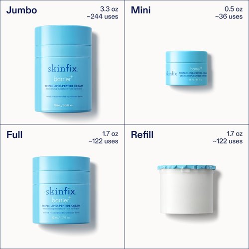 Skinfix Triple Lipid-Peptide Cream - 3.3 oz - Rich Face Moisturizer with Hyaluronic Acid - Hydrates & Restores Dry, Sensitive Skin - Non-Comedogenic, Fragrance Free, Vegan, Cruelty Free
