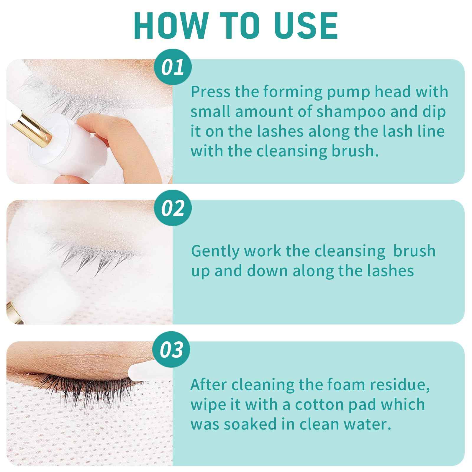 Lash Shampoo Bulk, Eyelash Cleanser for Extensions 4 Liters, Dispenser Pump, Safe Makeup Remover, Non-irritating or Burning Eyelid Foaming Cleanser for Professional Salon and Home Use (Unscented-4L)