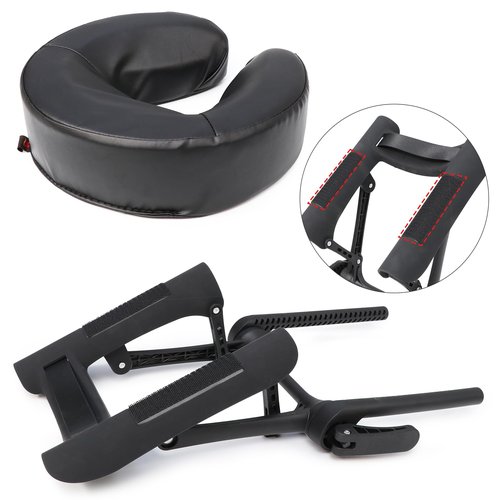 Master Massage Face Cradle, Cresent, Black