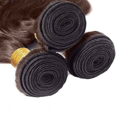 Dark Brown Bundles Human Hair Color #4 Water Wave Bundle 24 26 28 Inch Peruvian Virgin Remy Hair Mixed Length 3 Bundles Double Weft Hair Weave