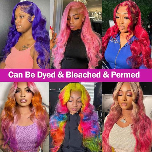 SIYUSI Blonde Wig Human Hair 22 Inch Body Wave Lace Frontal Wig 180% Density 13X4 HD Transparent Pre-Plucked with Baby Hair