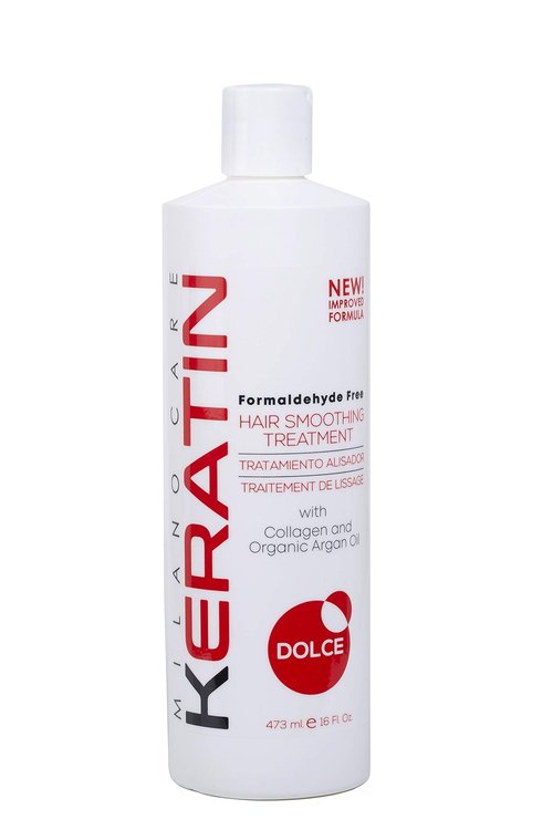 Milano Care Keratin Hair Smoothing Treatment - Silky Hair Mask with Jojoba Oil and Amino Acids - Professional Salon Hair Care System, 16 fl oz