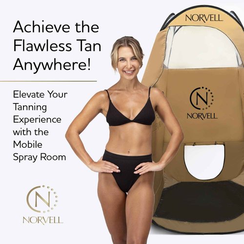 Norvell XL Portable Spray Tan Tent – Extra Large Pop Up Booth for Professional Sunless Tanning, Mobile Spray Changing Room with Carry Bag & Easy Clean Floor for Self Spray Tan Application