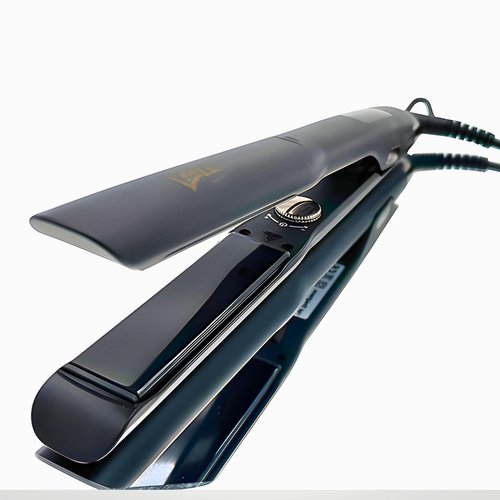 Liselle Beauty Products Ebony Edition Flat Iron Hair Straightener – 1.25-inch Wide Titanium Straightener Iron All Hair Types – Fast Heating Travel Iron for Smooth, Frizz-Free