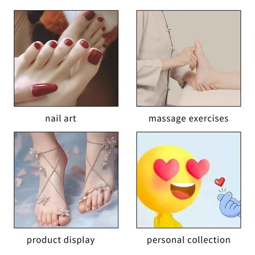 BodhiTCM Realistic Silicone Female Model Feet Life Size Jewelry Display Tattoo Practice Art Collection with Nails (Left foot-with skeleton, Brown)
