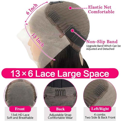 KRKRYQ 22 Inch 13x6 Deep Wave Lace Front Wigs Human Hair 200% Density 13x6 HD Lace Frontal Wigs Human Hair Pre Plucked Deep Curly Glueless Wig Brazilian Virgin Human Hair for Women Natural Color