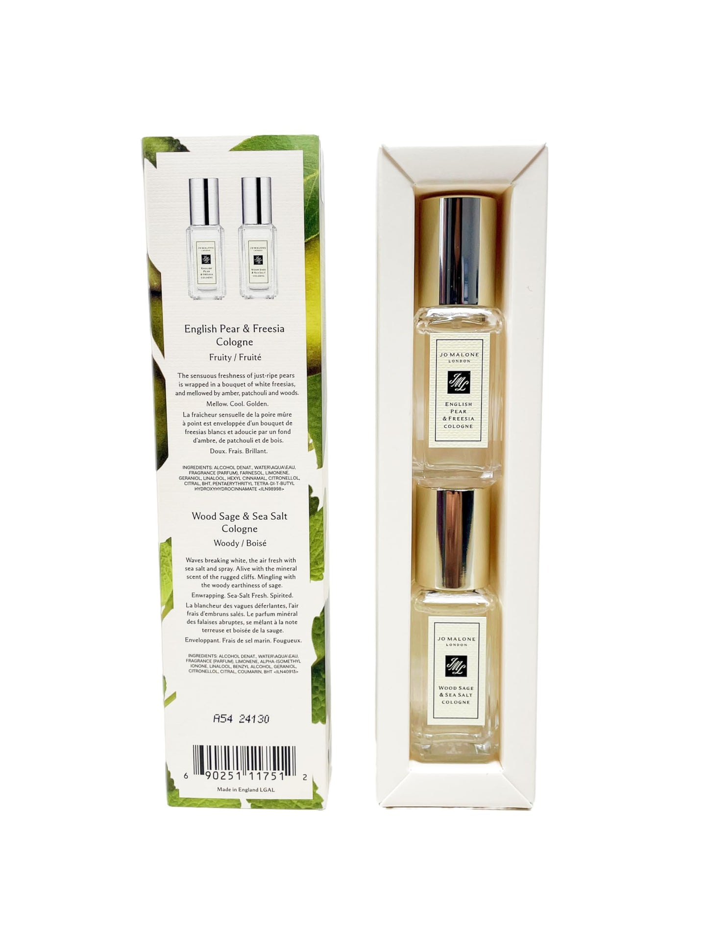 Jo Malone Travel Cologne Duo - English Pear & Freesia and Wood Sage & Sea Salt - 0.3 Fl Oz
