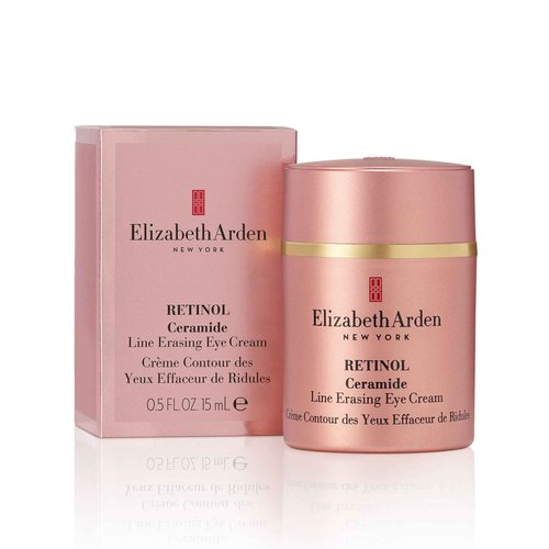 Elizabeth Arden Retinol Ceramide, Fine Line and Wrinkle Erasing Eye Cream with Anti-Aging Skin Care with Vitamin E, Hyaluronic Acid & Niacinamide, 0.5