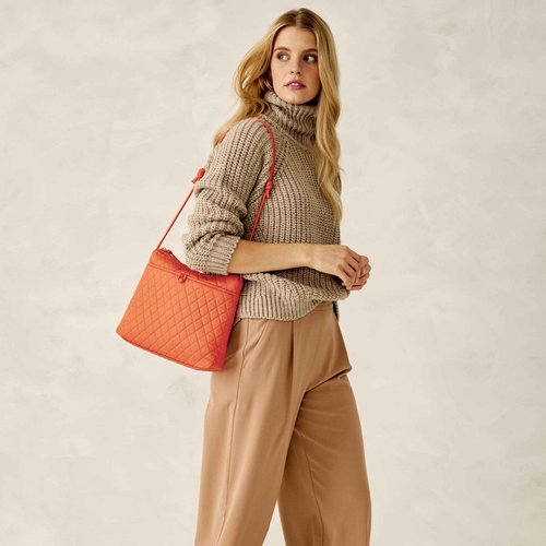 Vera Bradley Women's Premium Cotton Original Hipster Crossbody, Koi Orange, One Size