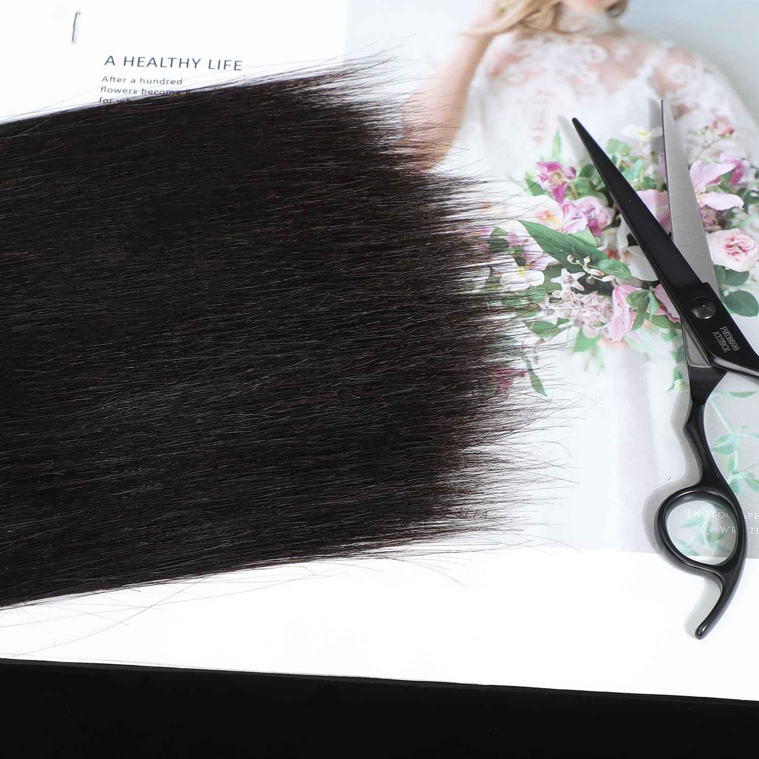 Grand Nature Virgin Human Hair Bundles, Brazilian Raw Virgin Hair Bundles Straight Double Drawn Hair Wefts