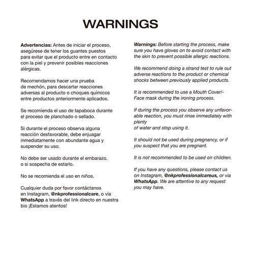 NK Professional Care Keratin Hair Straightening Treatment for All Hair Type, Nourishes, Reconstructs, and Smooths Hair, 450ml, 15oz