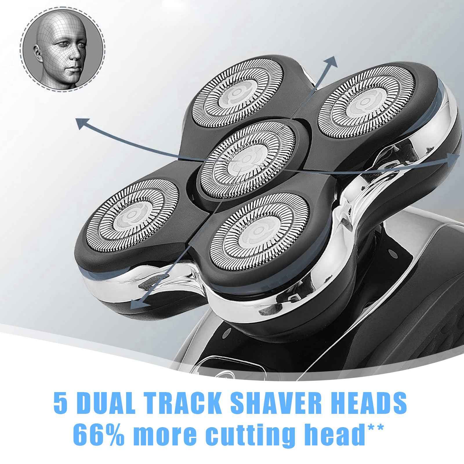 3Pack Shaver Replacement Head Compatible with Remington Balder Pro Head Shaver ModelSPR-XR7000,with 2 Sweeping Brush