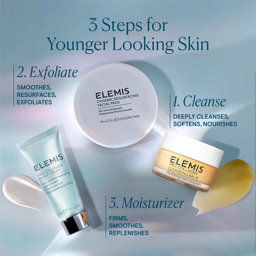 ELEMIS Pro-Collagen Night Cream - Travel Size Overnight Anti-Aging Moisturizer - Hydrating and Firming Formula for Fine Lines and Wrinkles - 15ml