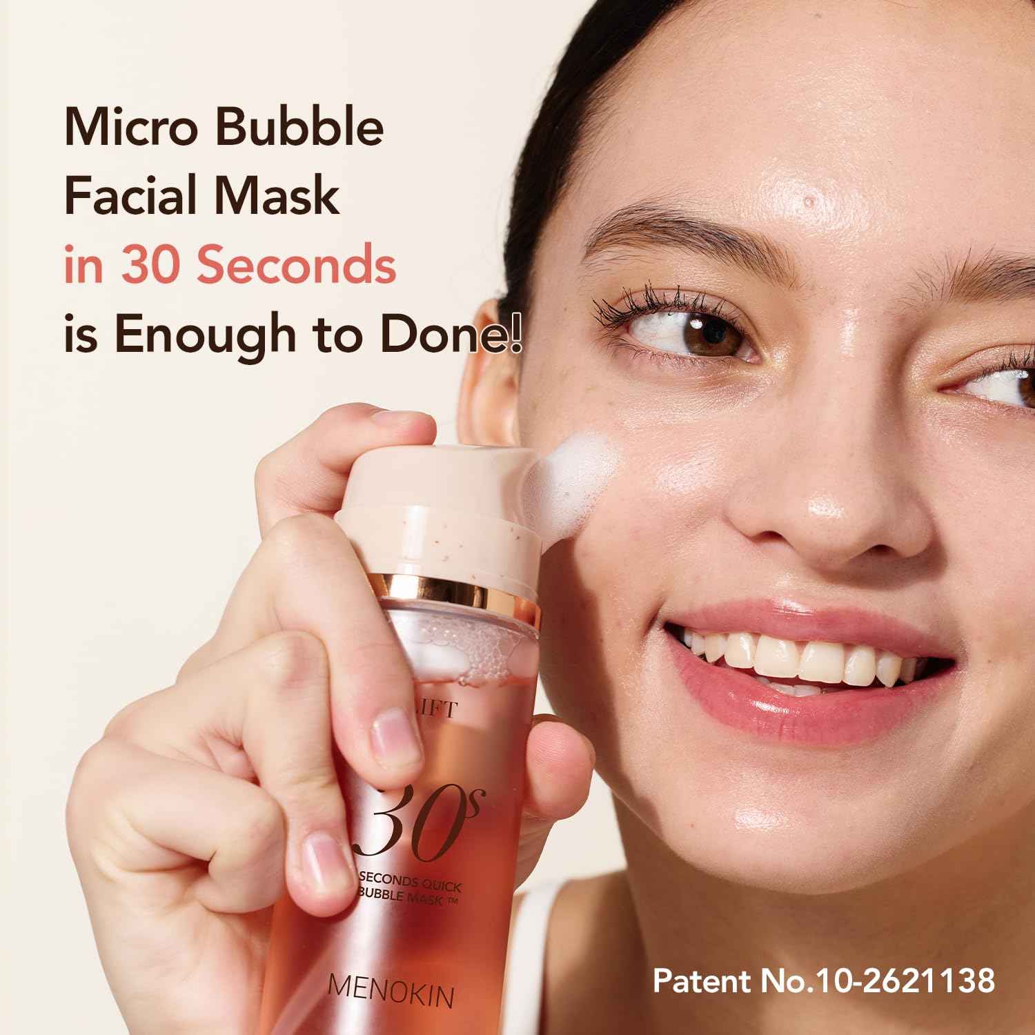 MENOKIN Korean Face Mask 5 sets [30 seconds Quick Bubble Mask] (Collagen, Brightening, Moisturizing, Soothing, Recovery),Hydration Improvement, Moisturizing, Easy-to Use,Glass Skin, 3.21 fl.oz