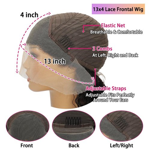 Deep Wave Lace Front Wigs Human Hair 13x4 HD Lace Front Wigs Human Hair Pre Plucked Wet And Wave Wigs For Women 180% Density Deep Curly Wigs 22 Inch Deep Wave Wig