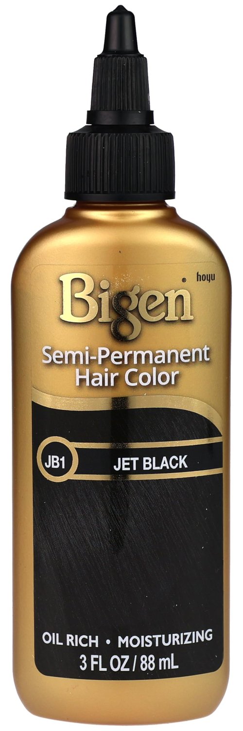 Bigen Semi Permanent Hair Color #JB1 Jet Black, 3 oz (Pack of 12)
