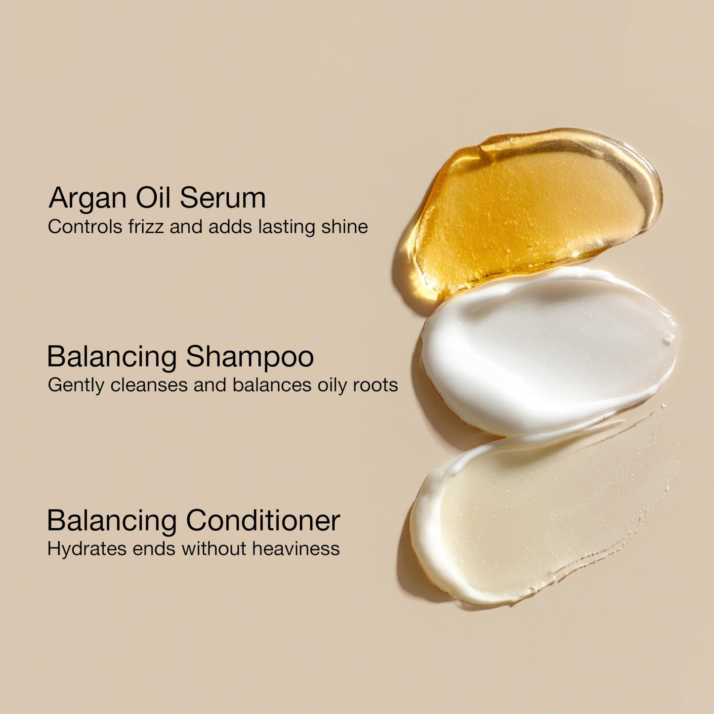 GK HAIR Global Keratin Balancing Shampoo and Conditioner Sets (10.1 Fl Oz/300ml) with Anti Frizz Serum Argan Oil (1.69 Fl Oz/50ml) for Dry Damaged Repair- All Hair Types Sulfate Paraben Free Unisex