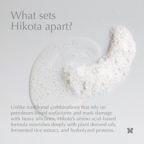 HIKOTA Complete Cleansing Hair Treatment - Sulfate-free 2-in-1 Shampoo and Conditioner with Amino Acid to Repair and Hydrate - 10.1 oz