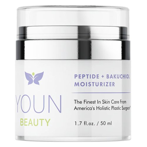 YOUN Beauty Peptide + Bakuchiol Moisturizer by Holistic Dr. Anthony Youn – Paraben-Free Retinol-Alternative Face Moisturizer to Support Collagen Production, Skin Hydration and Elasticity, 50ml
