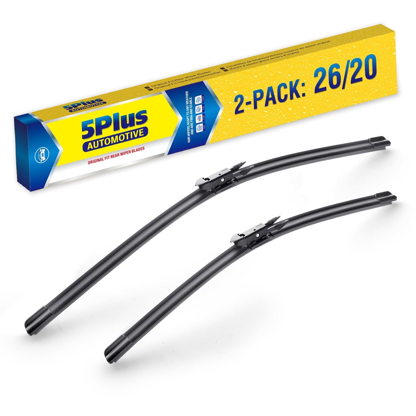 26"+20" Windshield Wiper Blades Replacement For Toyota Avalon 2012-2005 /FORD Taurus 2018-2010 /LINCOLN MKS 2016-2010,Premium All-Season Automotive Replacement Windshield Wiper Blades For My Car