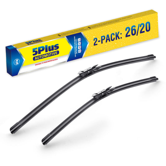 26"+20" Windshield Wiper Blades Replacement For Toyota Avalon 2012-2005 /FORD Taurus 2018-2010 /LINCOLN MKS 2016-2010,Premium All-Season Automotive Replacement Windshield Wiper Blades For My Car