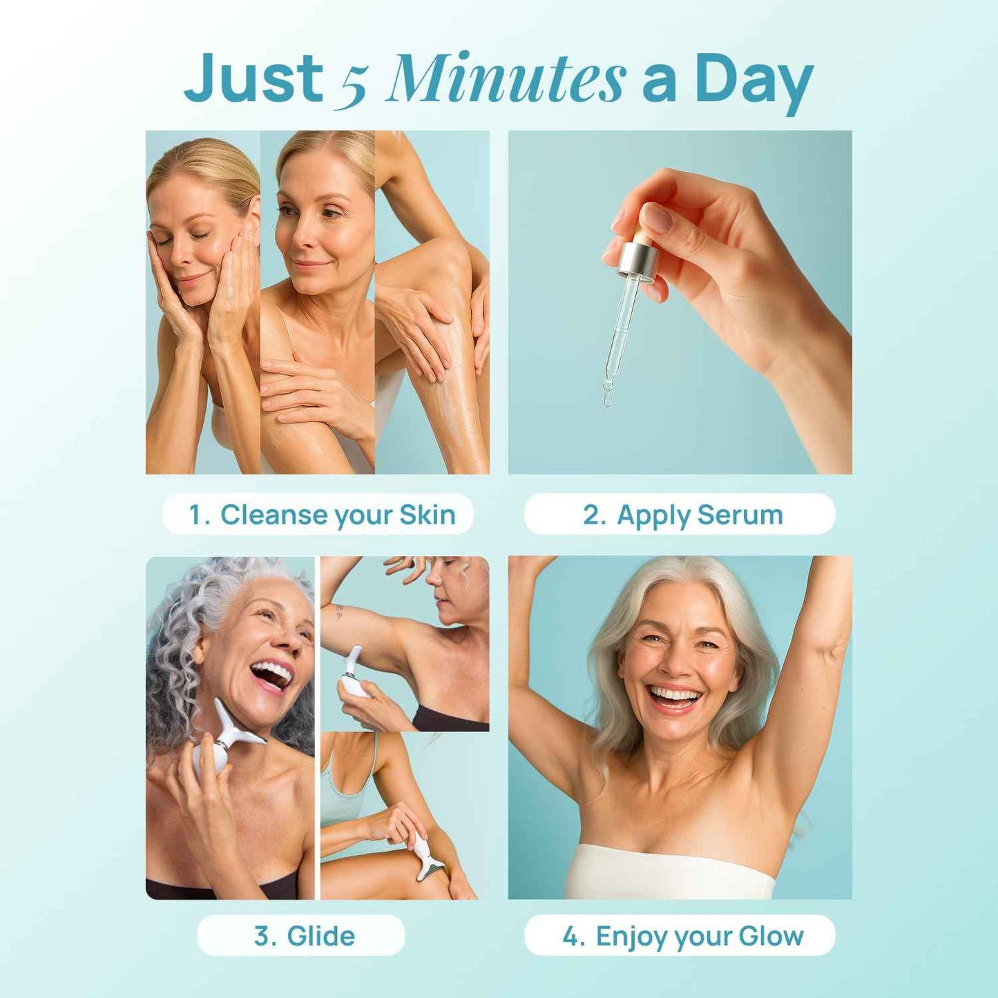 MyDermaDream MyoGlow & Niacinamide Serum & NoTox Serum - Total Body Skin Tightening and Lifting Device for Face, Neck, Arms, and Legs