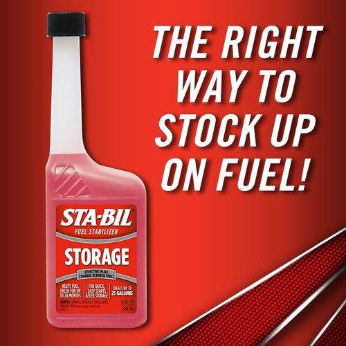 STA-BIL Storage Fuel Stabilizer, Keeps Fuel Fresh for 24 Months, Prevents Corrosion, Gasoline Treatment Additive that Protects System, Gas Stabilizer for Storage, 10 oz. (12 Pack)