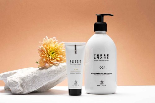 TERRE DE MARS Conditioner, Cosmos Organic Certified, Infused with Coffee extract, Shea Butter & Aloe vera, Vegan and Cruelty Free (16.9 Fl Oz)