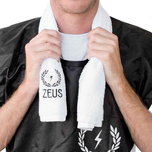ZEUS Barbershop Steam Towels, 100% Cotton Spa & Barbershop Pre Shave Towels, Soft & Super Absorbent (White) 6 Pack