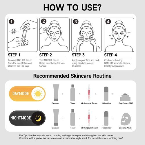 Vitamin B12 Serum for Face - Vitamin B Complex Ampoule with B12,B2,Glutathione,Hyaluronic Acid, Glycine&Arginine,Antioxidant Hydrating Face Serum for Dry,Sensitive Skin,1.2ml x 30