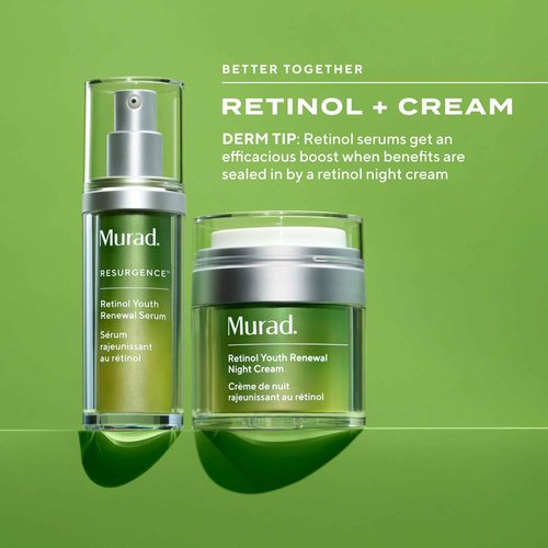 Murad Retinol Youth Renewal Serum - Fast-Acting Retinol Treatment with Swertia & Hyaluronic Acid for Visible Anti-Aging Results - Tri-active Technology Gently Reduces Wrinkles & Firms Skin - 1 Fl Oz