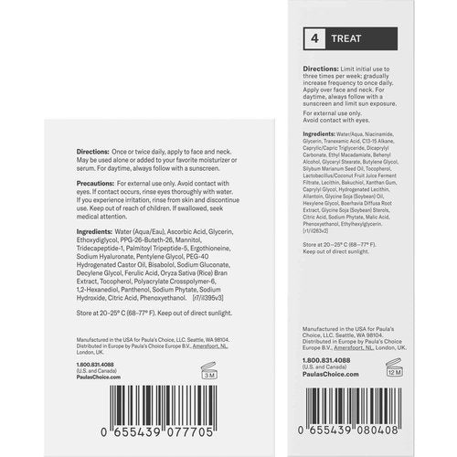 Paula's Choice CLINICAL Discoloration Repair Serum with Tranexamic Acid & BOOST C15 Booster, Concentrated 15% Vitamin C Serum, Duo for Stubborn Dark Spots, Fragrance-free, Set of 2