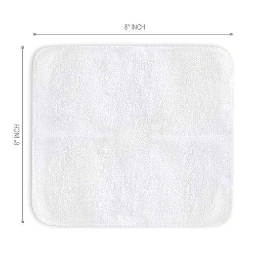 FabbPro Oshibori Moist Terry Cotton Refreshment Towels (100 Pack,8x8 Inches)-White Scented Pre-moistened Essential Oil Infused Towel to Use Hot or Cold – Unscented, Lavender, Lemon & Eucalyptus Scents