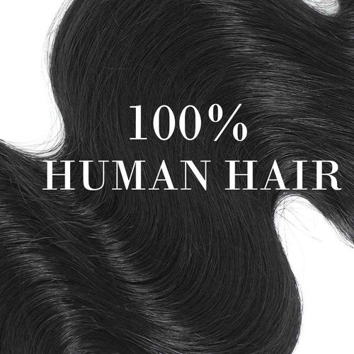 AIWET Wavy Clip in Hair Extensions Real Human Hair 8 Pieces 140g Body Wave Human Hair Clip in Extensions for Black Women Grade 12A Jet Black Remy Human Hair Extensions Double Wefts (#1,24 Inch)