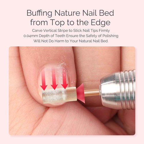 MelodySusie Professional Rechargeable 30000 RPM Nail Drill with Large Barrel Nail Buffer Bit