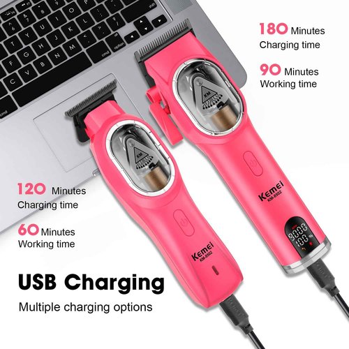 KEMEI Professional Hair Clippers Set for Men, Electric Clippers Kit and Trimmers Set, Cordless Haircut Clippers, Rechargeable Hair Cutting Tools with LED Display, Gifts for Men