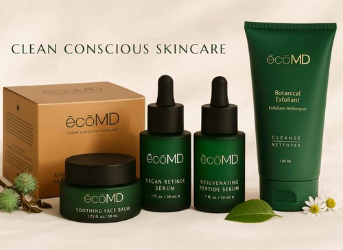 EcoMD Vegan Retinol Serum, 1 fl oz, Gentle Anti-Aging Face Serum with Bakuchiol for Sensitive Skin, Natural Botanical Formula