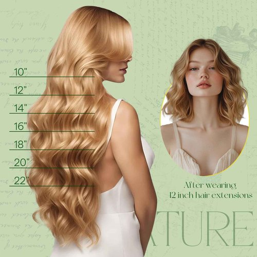 RUNATURE Clip in Hair Extensions Real Human Hair Balayage Hair Extensions Clip Ins, Double Weft Remy Straight Hair, 18 Inch 120g 7pcs #3/8/22 Walnut Brown to Light Brown Highlight Light Blonde