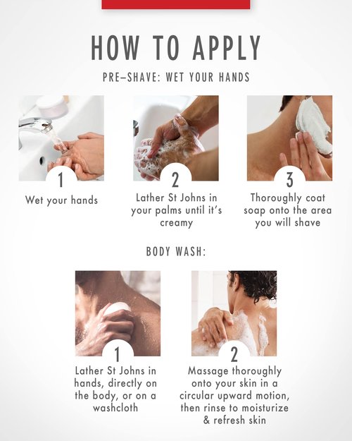 St. John Bay Rum Soap On A Rope | USA Made, Triple-milled Mens Soap Bar | Hydrating Bar Soap for Men with Olive Oil & Glycerine | Luxury Body Soap Bar for men | (7 oz Bar- 6 Pack)