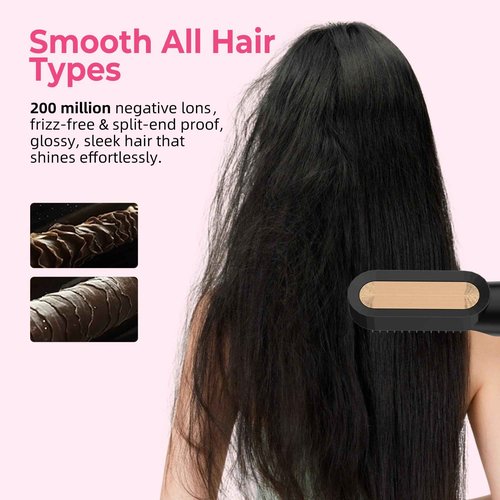 Atopskins 6 in 1 Blow Dryer Brush & Hot Air Brush, Negative Ion Hair Styler Set, 1000W Hot Air Styler for Auto Curling, Fast Drying, Straightening, Volumizing, Hair Styling Tools Gift for Women